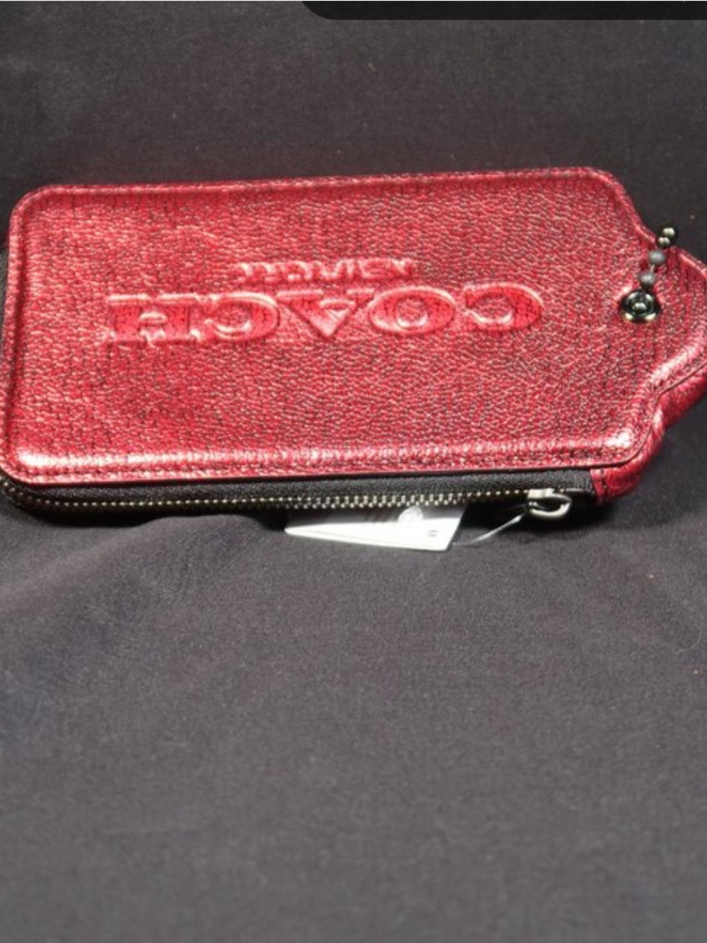 Coach Metallic Red XL Jumbo Hangtag Wristlet  NWT - Picture 5 of 5